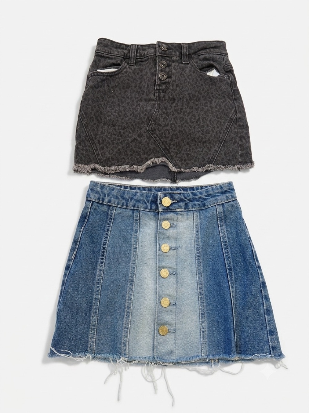 Justice Girls Denim Skirt Lot x 2 Size 8